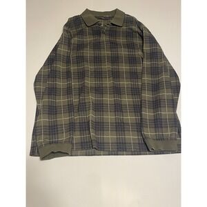 Lot Of 2 VAN HEUSEN long sleeve pullover Plaid shirts Size‎ Large